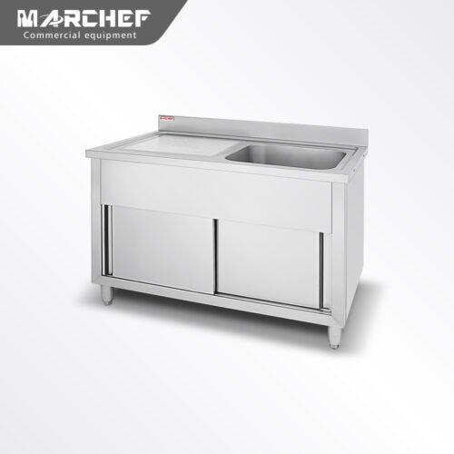 Commercial Stainless Steel Single Sink with Cabinet & Plateform SC-107