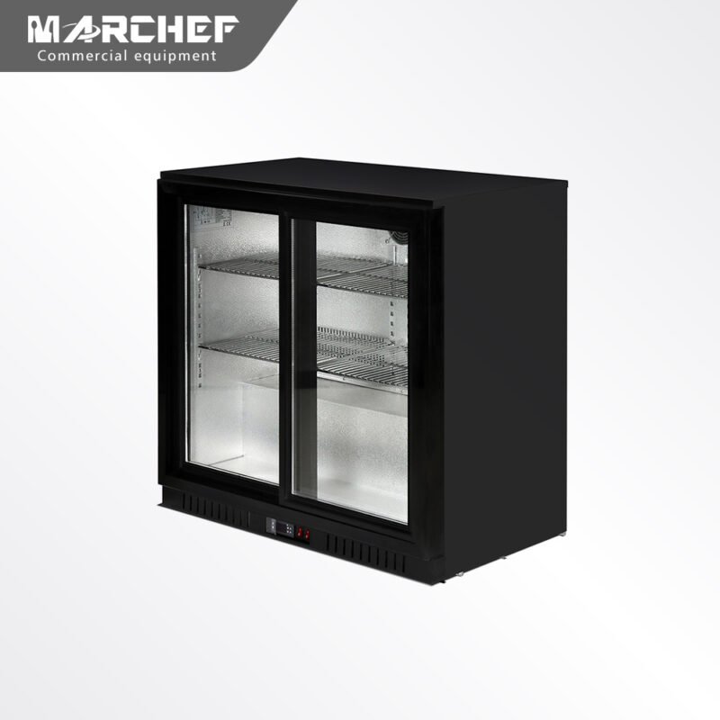 Marchef Commercial Sliding Door Undercounter Bar Fridge M-228YF