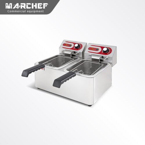 Dual-Basket Commercial Electric Deep Fryer 4L*2